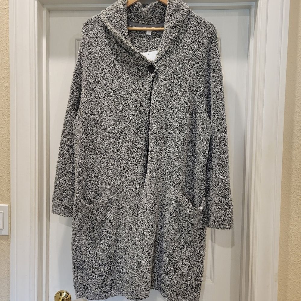 Pure Jill J Jill Sweater Womens, Fuzzy Knit Duster Cardigan, NWT XL